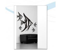 INDIGOS WG30005-90 Wandtattoo w005 Fische Wandaufkleber 120 x 120, silber