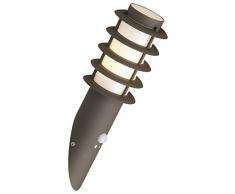 Brilliant Oskar Außenwandfackel mit Bewegungsmelder, 1-flammig, E27, 1 x 20 W, Metall/Kunststoff, rostfarbend 46897/55