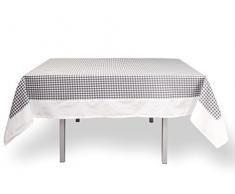 Tischdecke rechteckig Baumwolle 140x240 cm VICHY grau