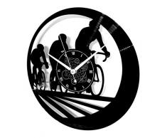 Instant Karma Clocks Wanduhr aus Vinyl für die Wand Geschenkidee Sport Fahrrad Tour De France Giro dItalia Fahrrad Vintage Handmade