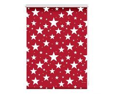 Lichtblick Rollo Klemmfix, 45 x 150 cm mit Motiv Sterne Montage ohne Bohren, moderner Sicht-und Sonnenschutz, Motivrollo, lichtdurchlässig & Blickdicht