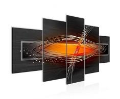 Bilder Abstrakt Wandbild Vlies - Leinwand Bild XXL Format Wandbilder Wohnzimmer Wohnung Deko Kunstdrucke Braun 5 Teilig - MADE IN GERMANY - Fertig zum Aufhängen 103353b