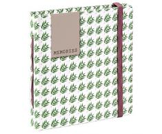 Hama Polaroid Fotoalbum für Instax Mini (Einsteckalbum für 56 Sofortbilder, Album zum selbstgestalten) Blätter-Motiv