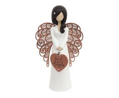 You Are An Angel an009i Figur Engel, Keramik, Weiß, 9.3 x 9.3 x 15.5 cm