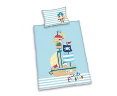 Herding Baby Best Kleinkinder-Bettwäsche-Set, Lara Little Pirates Wendemotiv, Bettbezug 100 x 135 cm, Kopfkissenbezug 40 x 60 cm, Baumwolle/Renforcé