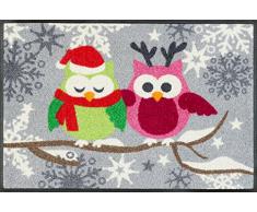 wash + dry 64640 Fußmatte Winterowls, 50 x 75 cm