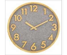 Technoline Analoge Quarz Wanduhr, Holz/Grau, 30 cm