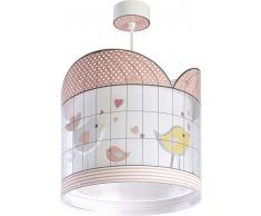 Dalber Kinder Hängelampe Vögel Little Birds rosa, Polypropylen, 60 W
