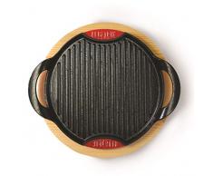 Bialetti 0LTGG028 Grillpfanne Ghisa 28cm, Aluguss, Silber, 28 cm