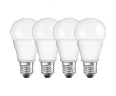 Osram LED SuperStar Classic A Lampe, in Kolbenform mit E27-Sockel, dimmbar, Ersetzt 60 Watt, Matt, Warmweiß - 2700 Kelvin, 4er-Pack