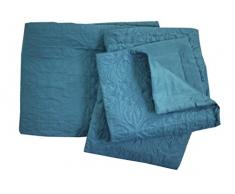 , Tagesdecke und Kissenhüllen, 250 x 260 cm), Ceylan, blau