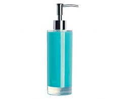 Excelsa Linea Bagno Seifenspender 300ml in blau, Polystyrol, azurblau, 6.5 x 6.5 x 22 cm