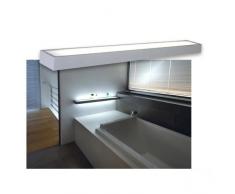 SLV Flat 121 Wandleuchte, Eckig, Alu, Satiniertes Glas, T5, 21 W, Up-Down 157192