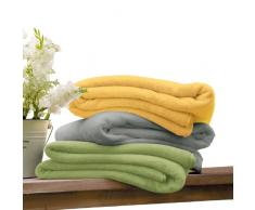 s.Oliver 3612-950 Kuscheldecke Polyester, 150 x 100 x 1 cm, gelb