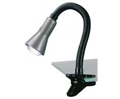 Trio Leuchten Schlauch-Klemmleuchte, stahlfarbig 5028010-47