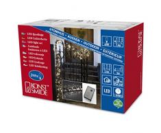 Konstsmide 3721-100 Micro LED Büschellichterkette Cluster / für Außen (IP44) / 24V Außentrafo / mit 8 Funktionen, SteuergerÃ¤t und Memoryfunktion / 288 warm weiße Dioden / schwarzes Kabel