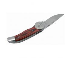 LAGUIOLE - Klappmesser mit Pakkaholzgriff - Bambusholzbox Set - Klappmesser für den täglichen Gebrauch - Geschenkbox - Edelstahl, Pakka-Holz, Bambus-Holz - Braun