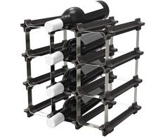 NOOK Weinregal Weinregal, Edelstahl, Silber, 31,5 x 31,5 cm, 9-Einheiten