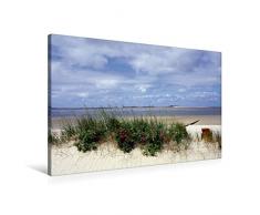 Premium Textil-Leinwand 90 x 60 cm Quer-Format Badestrand auf der Insel Föhr | Wandbild, HD-Bild auf Keilrahmen, Fertigbild auf hochwertigem Vlies, Leinwanddruck von Bildarchiv Reupert