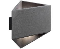 AEG Außenwandleuchte, 2-flammig, Aluminium-Druckguss, 4 W, anthrazit