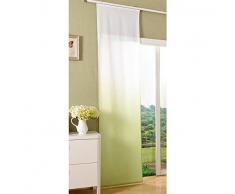 Gardinenbox FlÃ¤chenvorhang Blickdicht Farbverlauf mit Paneelwagen und Beschwerungsstange Microsatin Microfaser, Polyester, ApfelgrÃ¼n, 245 x 60 cm