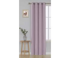 Deconovo Verdunkelungsvorhang Ösen Wohnzimmer Vorhang Gardinen Blickdicht Verdunklungsvorhänge Schlafzimmer, Polyester, Hellpink, 175x140