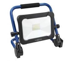 ANSMANN Akku Baustrahler LED 30W – Arbeitsstrahler mit drei Leuchtstufen und farbechter Wiedergabe CRI >80, aufladbare Arbeitsleuchte IP54 wetterfest, Standfuß mit Stativ Montagevorrichtung