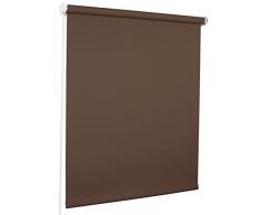 ROLLMAXXX Standard-Rollo LichtdurchlÃ¤ssig Seitenzug Kettenzugrollo Tageslicht Sichtschutz (150 x 190 cm, Braun)