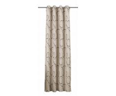 Home fashion 51064-818 Ösenschal Dekostoff / Schrumpfgarn, 245 x 135 cm, Dekostoff, beige