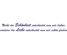 INDIGOS 4051095015734 Wandtattoo w185 Schönheit ent... 120 x 15 cm, blau
