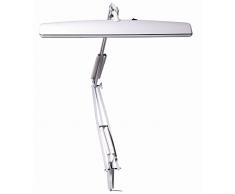 UNILUX 100341066 Arbeitsflächen-Leuchte Technic Arbeitsplatz-Leuchte weiß mit Tisch-Klemme Leistungsstark