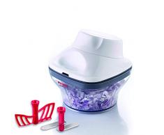 Westmark Zwiebel- und Kräuterschneider, Mit Messer- und Quirl-Einsatz, Füllvermögen: 250 ml, Kunststoff/Rostfreier Edelstahl, Weiß/Grün/Transparent, 11592260