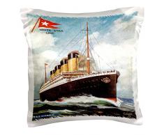 3dRose PC 149236 _ 1 Vintage White Star Line SS Titanic Kissen Fall, 40,6 x 40,6 cm