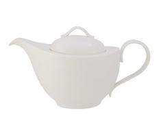 Villeroy & Boch New Cottage Basic Teekanne, 1,2 l, Premium Porzellan, Weiß