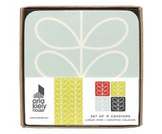 Orla Kiely 4 x Linear Stem Untersetzer, Multi/Bunt