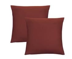 biberna 0077144 Feinjersey Bettwäsche Kopfkissenbezug (Baumwolle) 2x 40x40 cm, gelb