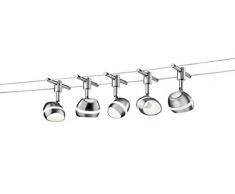 Trio Leuchten 779310507 Shark A++, Seilsystem, Nickel, 2.5 watts, Integriert, Nickel matt, 13.5 x 500 x 14.5 cm
