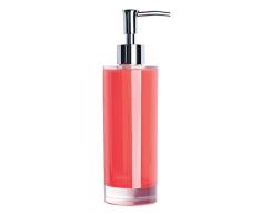Excelsa Linea Bagno Seifenspender 300ml in rot, Polystyrol, 6.5 x 6.5 x 22 cm