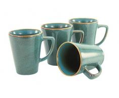 Creatable 22323, Serie Retro Style Glasuren, Geschirrset, Kaffeebecher 4 teilig, Steinzeug