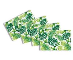 Herma 15569 Tropical Tischset, 4er Set My (45 x 30 cm) abwaschbar, rutschfest, kratzfest, lebensmittelecht, grün