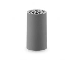 Cooee Design Tube Vase, Keramik, Grau, Edelstahl, 11 cm