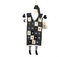 XXL Adventskalender zum Befüllen Santa aus Stoff H 110 cmzum Aufhängen Weihnachten, Weihnachtskalender DIY von pajoma