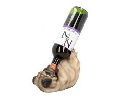 Nemesis Now Guzzlers Weinflaschenhalter, Mops, 21 cm, Rehbraun