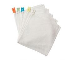 IKEA Krama Waschlappen, Weiß 10St. Baumwolle Ungebleicht 30x30cm