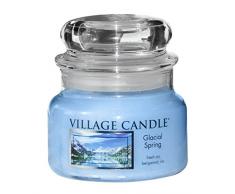 Village Candle Gletscherbrunne kleine Duftkerze im Glas, 312 g, blau, 9.8 x 9.5 cm