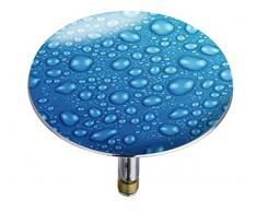 Wenko 21844100 Badewannenstöpsel Pluggy XXL Waterdrops, Abfluss-Stopfen, für alle handelsüblichen Abflüsse, Kunststoff, 7,5cm x 7,5cm x 6cm, mehrfarbig