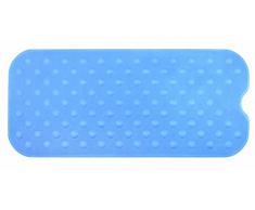 Spirella Duschmatte Anti Rutsch Matte Circola antibakteriell rutschfest waschbar 90x40cm Naturkautschuk PVC Frei Blau