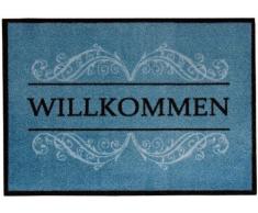 andiamo 700722 Schmutzfangmatte Carmen, Polyamid, Waschbar bei 30 Grad Celsius - Handwäsche, 39 x 58 cm, blau