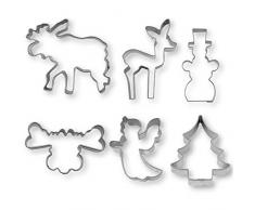 Städter 023802 Ausstecher-Set, Edelstahl, 6 Ausstechformen Weihnachten