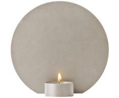 Menu Teelichthalter, Metall, Sandfarben, 3 x 15 x 15 cm